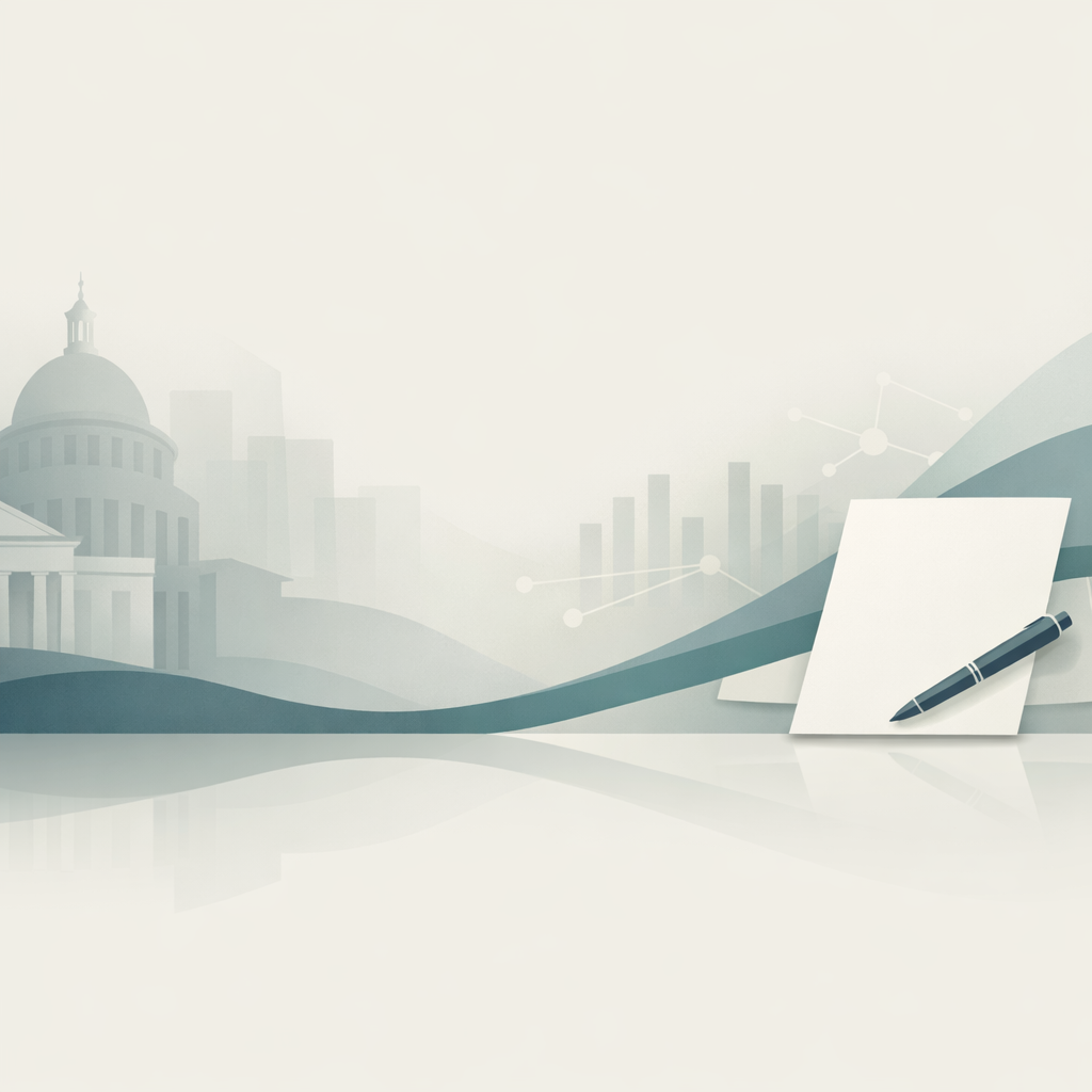 Create a minimal professional website hero banner image for a blog post about conquering the blank page syndrome with AI trusted data in the public se-4